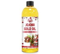 SANTA Gold Jojoba Oil - 50 ml - 100% Pure & Natural - Premium Grade Carrier Oil - Hair, Face and Body Oil - Deeply Moisturizing - Anti-Aging - Cold-Pressed and Hexane-Free