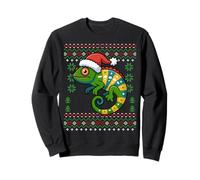 Santa Hat Chameleon Christmas Ugly Xmas Sweater Sweatshirt