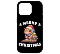 Santa Hat Christmas Fairy Lights Pangolin Case for iPhone 16 Pro