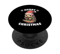 Santa Hat Christmas Fairy Lights Pangolin PopSockets Adhesive PopGrip