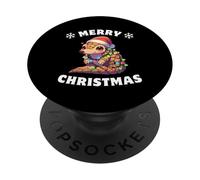 Santa Hat Christmas Fairy Lights Pangolin PopSockets Adhesive PopGrip