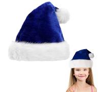 Santa Hat Christmas Hats for Kids and Adults,Unisex Classic Velvet Comfort Extra Xmas Holiday Hat,Thicken Luxury Santa Hats Plush Christmas Santa Claus Hats for Christmas New Year Party Supplies