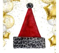 Santa Hat, Double Layer for the Christmas Season, Christmas Costume, Leopard Print, Santa Hat, for New Year's Eve Party, Gathering, Photography, Parade, Family, Friends, Mother, Girlfriend