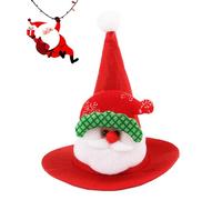 Santa Hat for Dogs, Adjustable Funny Christmas Headdress, Winter Festive Accessory for Animals, for Bearded Dragon Hamster Lizard Winter Event Holiday Birthday