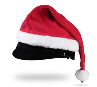 Santa Hat for Equestrian Helmets,Bicycle Motorcycle Santa Helmet Cover with Jingle Bell for Christmas Ride 9" Diameter