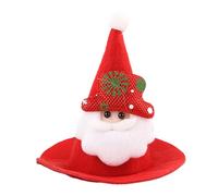 Santa Hat for Pets | Funny Cute Warm Christmas Headwear - Festive Winter Pet Clothes | For Celebration Party Event Winter Photo Shoot Holiday Hamster Kitten Chio