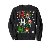 Santa Hat Ho Ho Ho Family Christmas Saint Bernard Dog Xmas Sweatshirt
