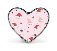 Santa Hats Christmas Pattern Heart Badge Pin Metal Reel Pins Memorial Brooch Button Lapel Pins for Backpack Wedding
