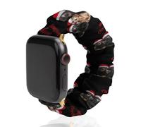 Santa Hats Dogs Christmas Smartwatch Replacement Band Compatible with IWatch Soft Elastic Wristbands Watch Strap 38mm/40mm