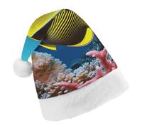 Santa Hats for Adult Tropical Fish Christmas Hats Holiday Xmas Hat Christmas Party Hat for Xmas Gifts New Year Festive Holiday Gifts Adult