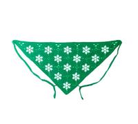 Santa Headband Headscarf Knitted Snowflake Headwear for Outdoor Snowflake Pattern Creative Christmas Hair Scarf Knitted Head Scarf for Women