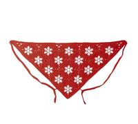 Santa Headband Headscarf Knitted Snowflake Headwear For Outdoor Snowflake Pattern Creative Christmas Hair Scarf