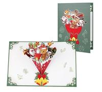 Santa & Holiday Icons Festive 3D Pop Up Christmas Card
