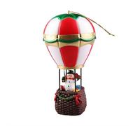 Santa Hot Air Balloon Ornament with Night Light,Christmas resin ornaments for Tabletop, Festive Home Decor with Warm Ambient Glow
