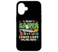 Santa I Really Did Try To Be A Good Lunch Lady Christmas Case for iPhone 16
