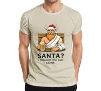 Santa I Thought You Said Sauna Viking Beer Beard Funny Men's T-Shirt, natural, M