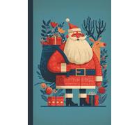 Santa in Blue Journal - Festive 6 x 9” Notebook, 110 Lined Pages for Writing, Holiday Notes, or Christmas Lists: Playful Retro Christmas Cover - A Cheerful Gift for Writers, Kids, and Holiday Dreamers