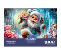 Santa in Snow 1000Piecess JigsawPuzzleTwo Parrots ForAdult Colourful Brainteasing Age12+byth ThemeFlowersandBirds Fun, Challenging 52x38cm/1000pcs