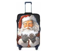 Santa in The Snow Luggage Cover Suitcase Trolley Case Protector Elastic Washable Anti Scratch Fit 18-32 Inch