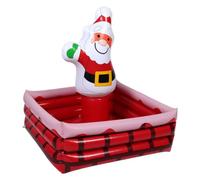 Santa Inflatable Ice Bucket Large Plastic Red Christmas Party Cooler