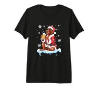 Santa Irish Setter Sunglasses Drinking Beer Christmas Owner Premium T-Shirt