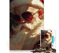 Santa Is Keepin It Merry This Christmas 1000 Piece Jigsaw Puzzles for Teenagers Memory Boost Home Leisure Image Assembly Lovely Gift (50x75cm)