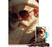 Santa Is Keepin It Merry This Christmas Jigsaw Puzzles for Teenagers 1000 Piece Wise Think Toy Gentle Leisure Tight Cut Santa Wish List (38x26cm)