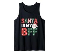 Santa is My BFF Funny Cute Christmas Holiday Tank Top