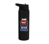 Santa Jane Christmas Saying Funny Jane Name Stainless Steel Insulated Water Bottle