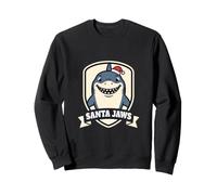 Santa Jaws Funny Christmas Shark Pun Cute Xmas Sweatshirt
