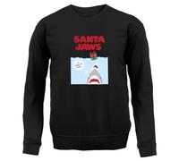 Santa Jaws is Coming to Town - Unisex Crewneck Sweater/Jumper - Black - XL