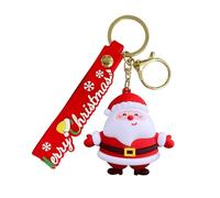 Santa Keychain Christmas Cartoon Keychain Cute Santa Claus Key Rings Cute Xmas Keyring for Merry Christmas Decoration Phone Backpack Purse Pendanrt Jewelry