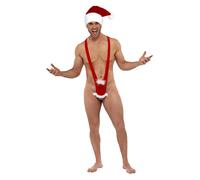 Smiffy's Men's Santa Mankini | One-Size-Fits-All Christmas Mankini
