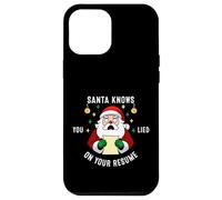 Santa Knows You Lied On Your Resume Funny Christmas Case for iPhone 12 Pro Max
