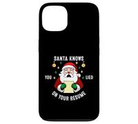 Santa Knows You Lied On Your Resume Funny Christmas Case for iPhone 13