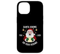 Santa Knows You Lied On Your Resume Funny Christmas Case for iPhone 14