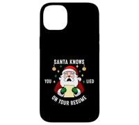 Santa Knows You Lied On Your Resume Funny Christmas Case for iPhone 14 Plus