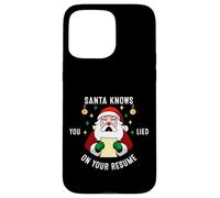 Santa Knows You Lied On Your Resume Funny Christmas Case for iPhone 15 Pro Max
