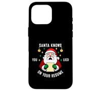 Santa Knows You Lied On Your Resume Funny Christmas Case for iPhone 16 Pro Max