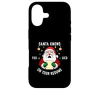 Santa Knows You Lied On Your Resume Funny Christmas Case for iPhone 17