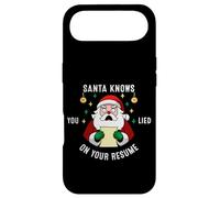 Santa Knows You Lied On Your Resume Funny Christmas Case for iPhone Air