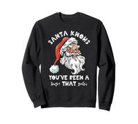 Santa Knows You've Been A Twat Rude Christmas Sweatshirt