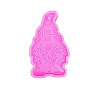 Santa Little Dwarf Silicone Epoxy Mold Keychain Pendant Jewelry Crafting for Christmas Love Gift Resin Keychain Molds Silicone with Hole