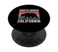 Santa Maria California Bear Retro San Luis Obispo Orcutt Ca PopSockets Adhesive PopGrip