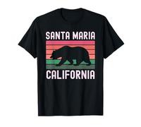 Santa Maria California Bear Retro San Luis Obispo Orcutt Ca T-Shirt