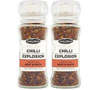 Santa Maria Chilli Explosion Seasoning Grinder - Bold & Spicy Blend That Is Perfect for Tacos, Fajitas & Pasta Made With Salt, Bell Pepper, Chilli & Paprika Mix, 70 g (Pack of 2)