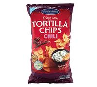 Santa Maria Chilli Tortilla Chips, 475g | Lightly Salted Snacking Corn Chips | Great to Serve with Mexican Fajita, Burrito, Quesadilla & Enchilada, Yellow