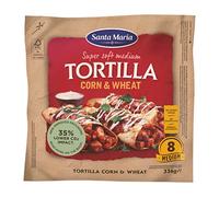 Santa Maria Corn and Wheat Tortilla 8 Pieces Medium Super Soft, 336 g