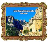 Santa Maria de Montserrat Abbey Spain Fridge Magnets Tourist Souvenir Refrigerator Decoration Magnet