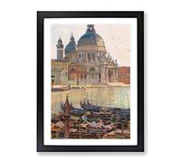 Santa Maria Della In Venice By Carl Moll Classic Painting Framed Print | A3 Black Framed Wall Art | Ready to Hang | Classic Historical Picture | Living Room Bedroom Lounge Office